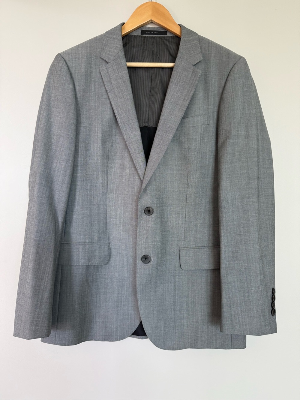 Hugo Boss Light Gray Two-Button Men's Blazer
